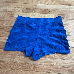 Juicy Couture Lounge Shorts Womens XXL Blue Textured Crowns Comfy Sleep